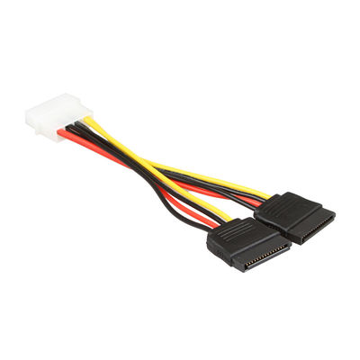 OEM SATA পাওয়ার ওয়্যার হারনেস কেবল SATA 1 থেকে 2 4 পিন মোলেক্স সংযোগকারী থেকে 2