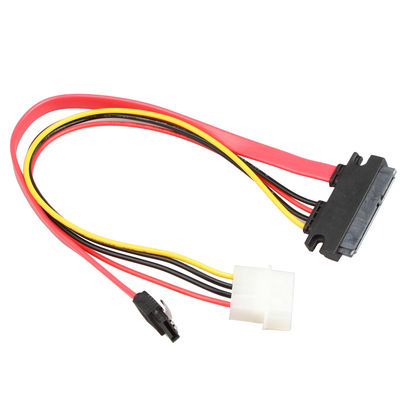 ROHS SATA III ডেটা ওয়্যার হারনেস কেবল SATA 7+15Pin 22Pin থেকে SATA 7Pin+4Pin