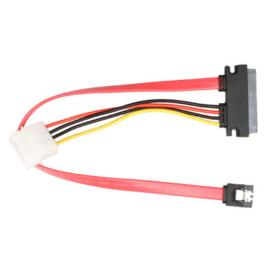 ROHS SATA III ডেটা ওয়্যার হারনেস কেবল SATA 7+15Pin 22Pin থেকে SATA 7Pin+4Pin