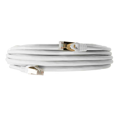 0.5-90m RJ45 প্যাচ কর্ড, ডাবল শিল্ড হোয়াইট ক্যাট 7 ইথারনেট কেবল
