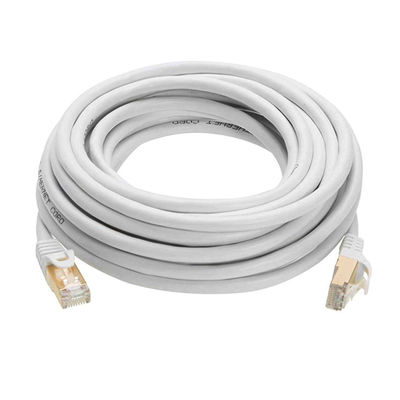 0.5-90m RJ45 প্যাচ কর্ড, ডাবল শিল্ড হোয়াইট ক্যাট 7 ইথারনেট কেবল