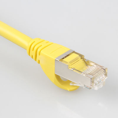 হলুদ আউটডোর Cat7 SSTP কেবল, ব্যবহারিক 26AWG LSZH প্যাচ কর্ড