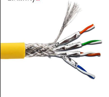 SFTP আউটডোর Cat7 Lan কেবল ডাবল শিল্ড CCA 28AWG মাল্টিকালার