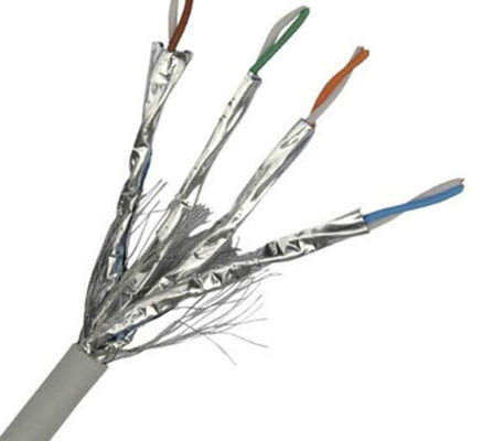 পিভিসি জ্যাকেট ইথারনেট Cat7 ল্যান কেবল HDPE নিরোধক বেয়ার কপার