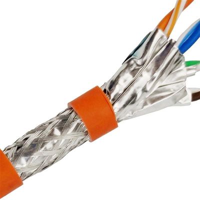 পিভিসি জ্যাকেট ইথারনেট Cat7 ল্যান কেবল HDPE নিরোধক বেয়ার কপার