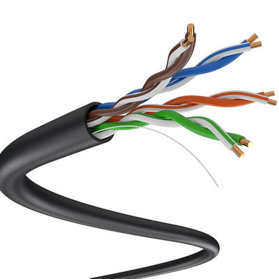 24AWG LSZH লো স্মোক Cat5e কেবল, জিরো হ্যালোজেন Cat5e এক্সটার্নাল কেবল 305m