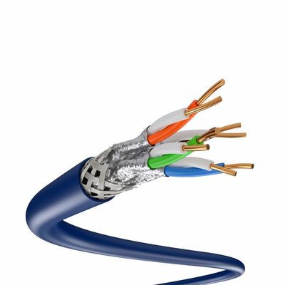 SFTP আউটডোর Cat7 Lan কেবল ডাবল শিল্ড CCA 28AWG মাল্টিকালার