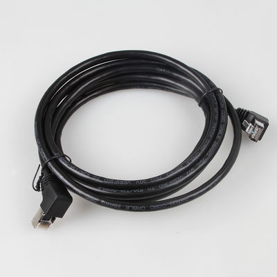 OEM স্থিতিশীল Cat7 প্যাচ কর্ড 90 ডিগ্রি থেকে 270 ডিগ্রি ঊর্ধ্বমুখী কোণযুক্ত