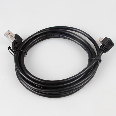 OEM স্থিতিশীল Cat7 প্যাচ কর্ড 90 ডিগ্রি থেকে 270 ডিগ্রি ঊর্ধ্বমুখী কোণযুক্ত