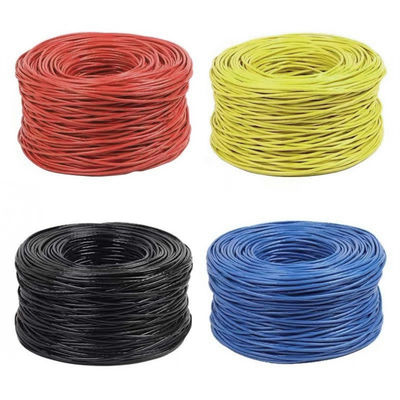23AWG ব্যবহারিক Cat6 ল্যান ক্যাবল BC 0.57 UTP PVC জ্যাকেট 4 জোড়া 305m